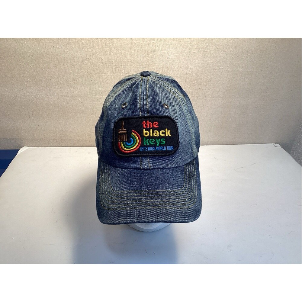 the black keys denim cap/hat let’s rock world tour o/s adjustable